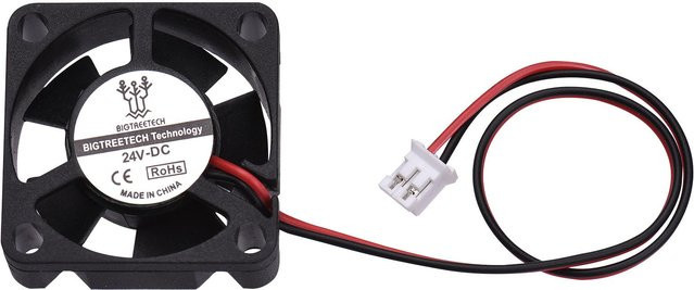 BIGTREETECH Lüfter für 3D-Drucker, bürstenlos, 24V, 2-poliger Anschluss, Schwarz, B/T/H: 30 x 30 x 10 mm - Bild 1