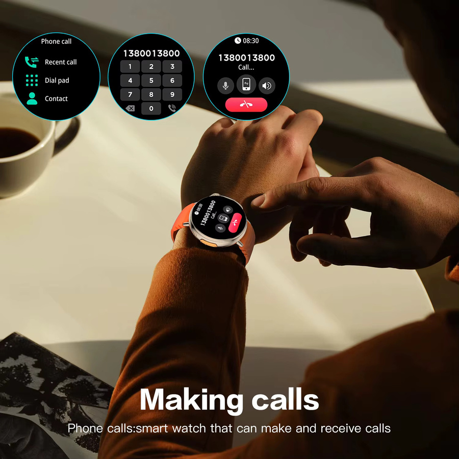 Uhoofit Smartwatch, Schwarz, Silikon, Herren, Damen - Bild 2