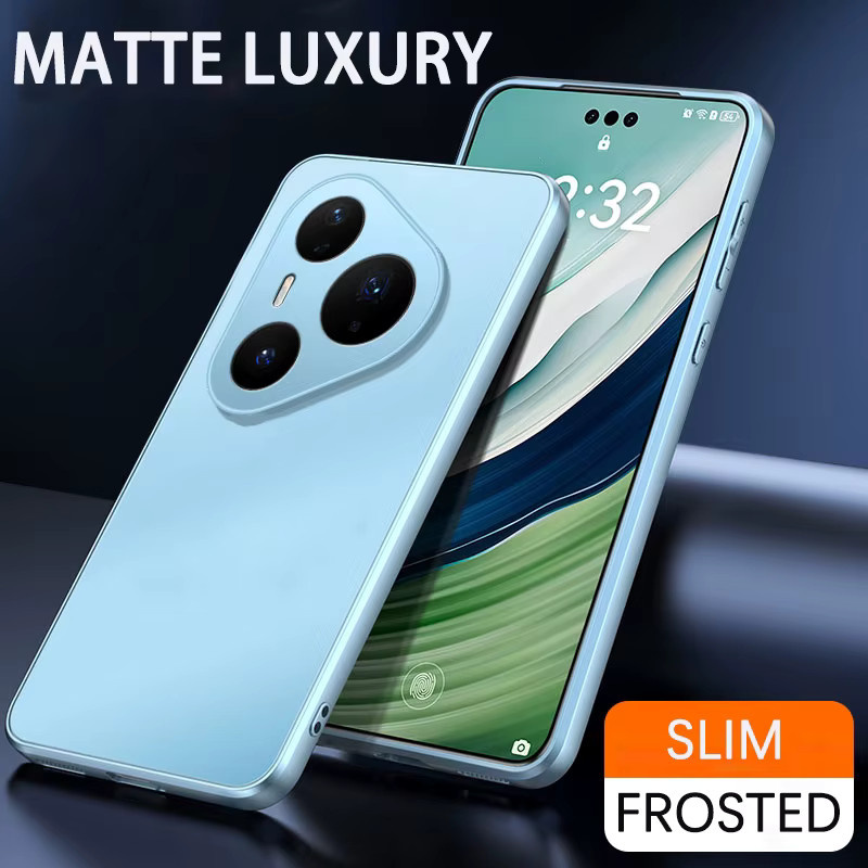 Mattierte Huawei Handyhülle aus hartem Acryl mit Airbag-Schutz und rückseitiger Abdeckung in Pink - Bild 3