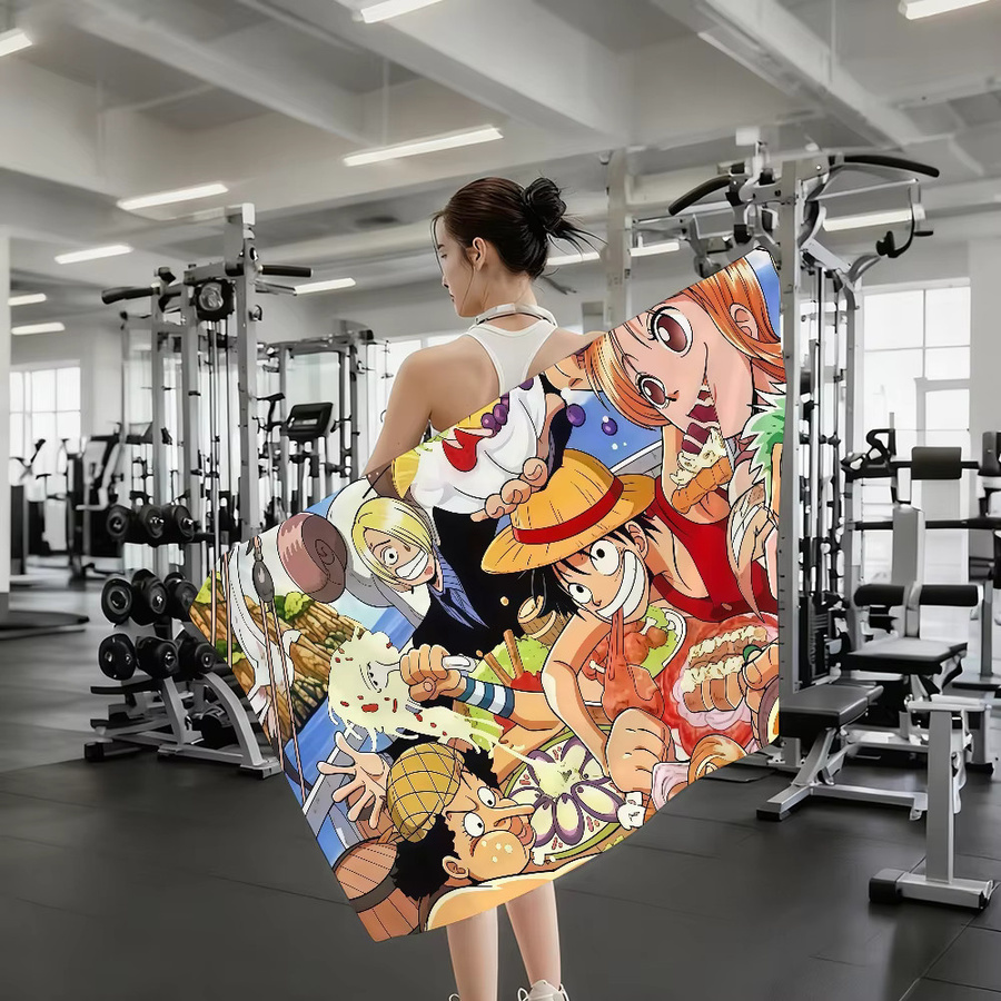 ONE PIECE Schnelltrocknendes Anime Handtuch, Multicolour, B/H: 70 x 40 cm - Bild 5