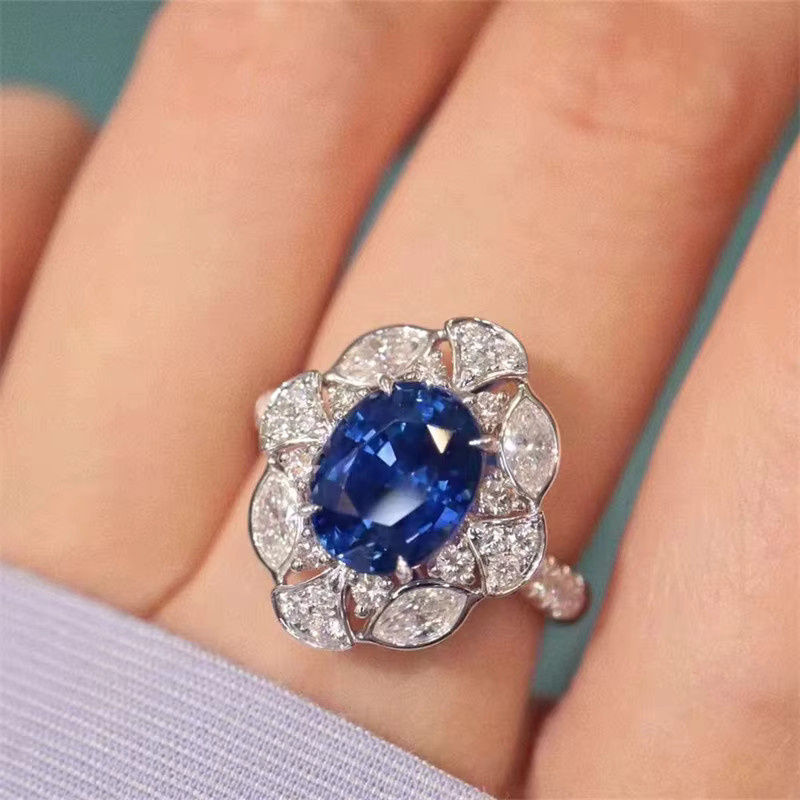 Huitan Ringe, Silber, blau Zirkonia, Damen - Bild 2