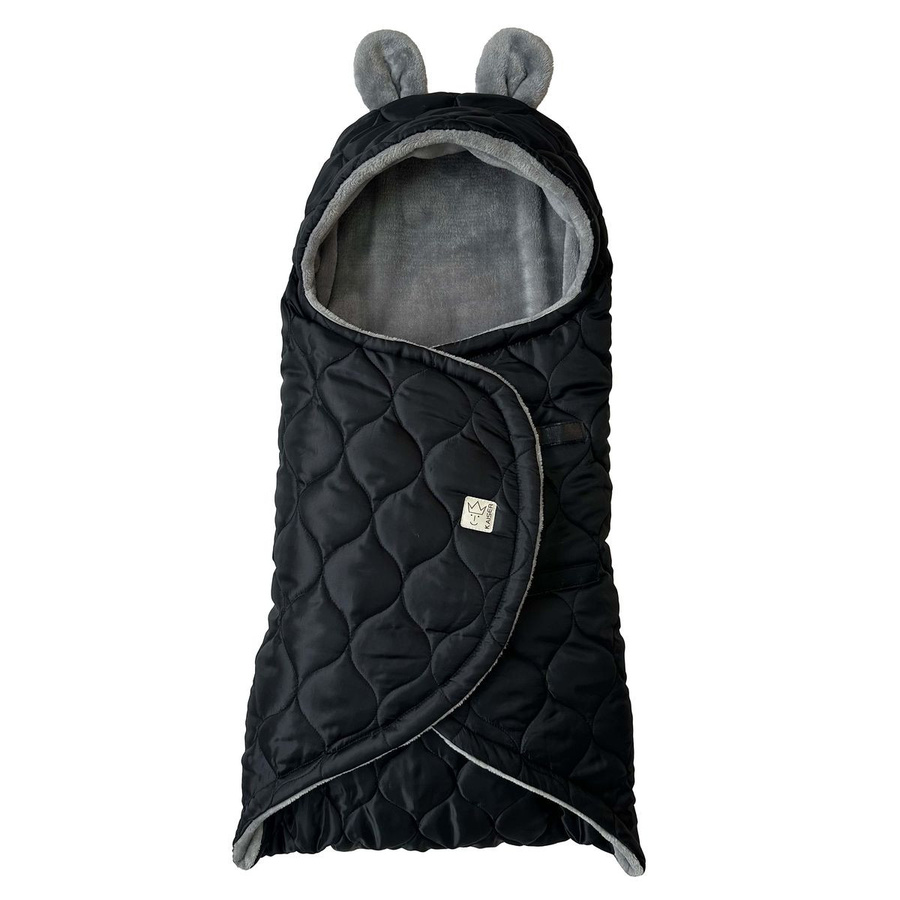Kaiser Einschlagdecke Recy Small aus 100% recyceltem Polyester für Babyschalen in Black Grey - Bild 1