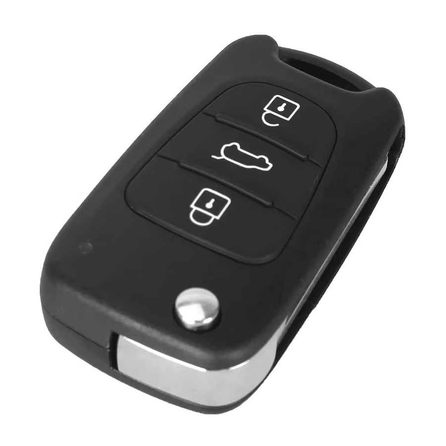 Keyyou 3-Tasten Flip Folding Auto Remote Key Shell Fall Anhänger Abdeckung für Kia K2 K5 Sorento Sportage und Hyundai i20 i30 ix35 Avante in Schwarz - Bild 2