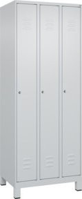 C+P Spind Classic PLUS Garderobenschrank mit 3 Abteilen, Grau, B/T/H: 75 x 50 x 195 cm - Bild 1