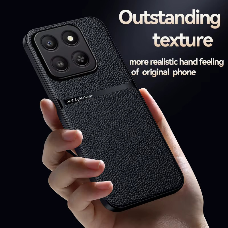 Magnetische Leder-Handyhülle mit Autohalterung für Honor 400, Honor 400 Pro und Honor 400 Lite in Schwarz oder Gelb - Bild 3