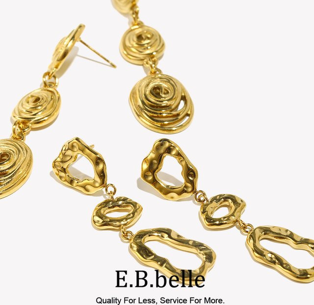 E.B.belle Ohrringe Edelstahl, geometrisch, Unisex - Bild 1