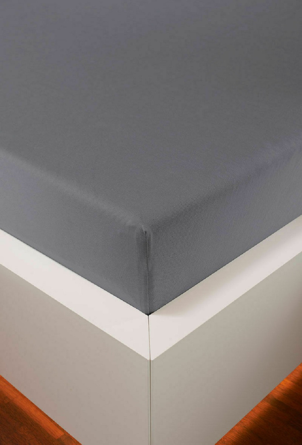 Bellana Jersey-Kissenbezug für Seitenschläferkissen aus Baumwolle, Grau, B/H: 40 x 140 cm - Bild 1
