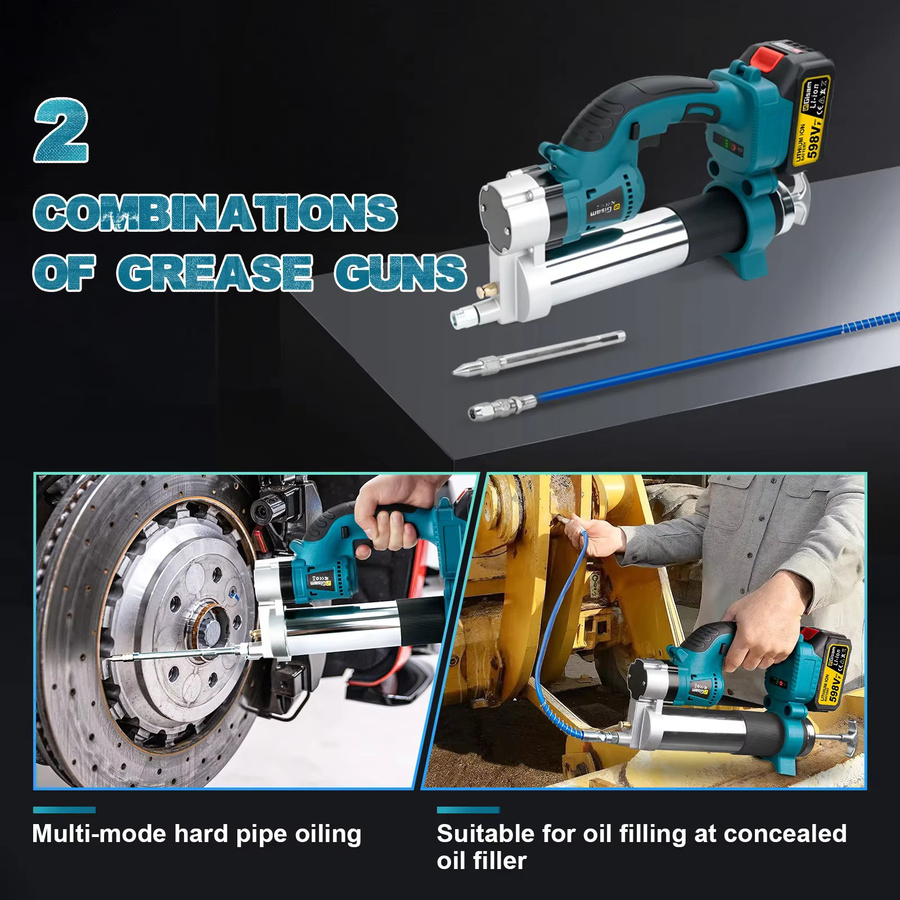 G nto Bürstenlose elektrische Fettpistole Set mit 10000 PSI für Makita 18V Akku in Petrol - Bild 3