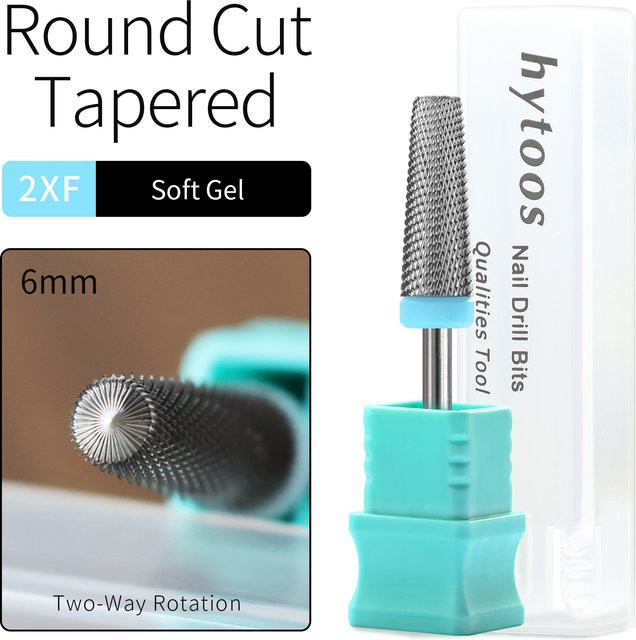 HYTOOS Nagelbohrer, 16mm, Konisch, 5-in-1, Hartmetall, für Gel-Entfernung - Bild 1