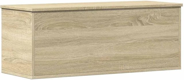 vidaXL Truhe Sonoma-Eiche aus Holzwerkstoff, Farbe: Braun/Beige, B/T/H: 90 x 35 x 35 cm - Bild 1