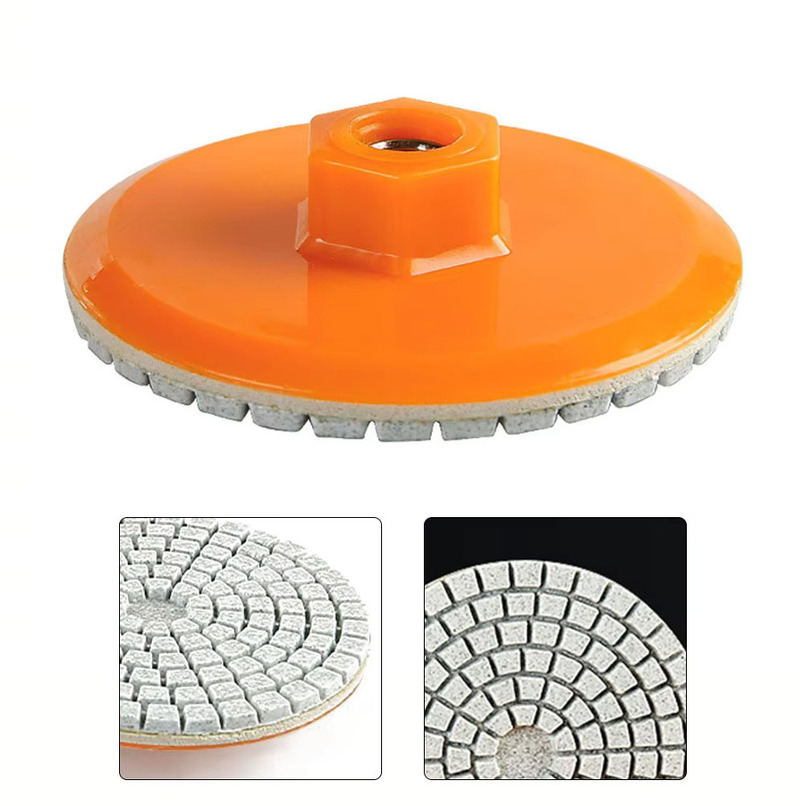 DAZZLEEX Polierpad für Nass- und Trockenschleifen, 80 mm Durchmesser, Schleifscheibe für Marmor, Granit, Beton und Stein-Arbeitsplatten - Bild 2