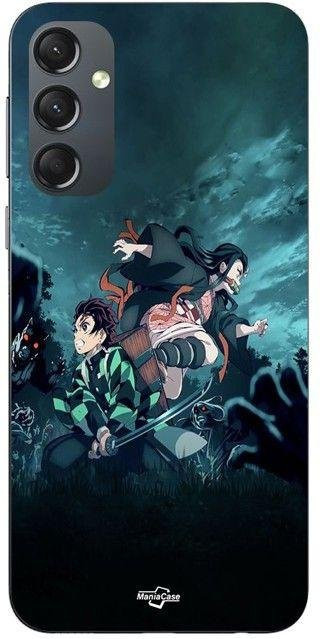 Maniacase Handyhülle für Samsung Galaxy A54 mit Demon Slayer Tanjiro und Nezuko Design in Schwarz und Multicolour - Bild 1