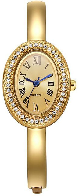 Childlike Time Armbanduhr, Oval, Edelstahl, Gold, Kristall, Quarz, Damen - Bild 1