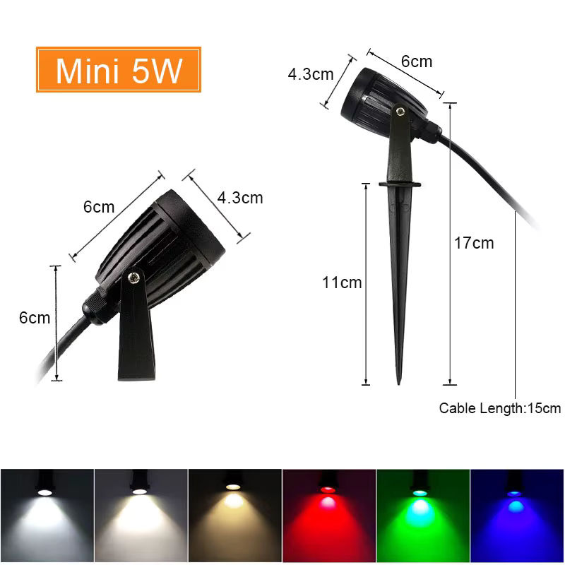 10 Stück Teetealy LED-Rasenlampen IP65 wasserdichte Gartenbeleuchtung in Gelb und Schwarz für Weg und Boden - Bild 6