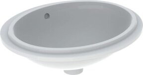 Geberit Unterbau-Waschtisch VariForm in Weiß mit Überlauf und ovaler Form, B: 49,5 cm, T: 42,0 cm - Bild 1