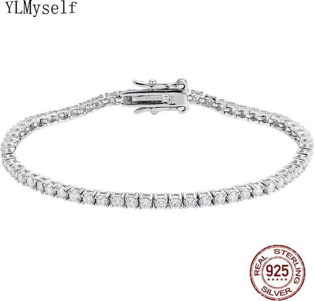 YLMyself Tennis-Armband, 925 Silber, Zirkonia, Damen - Bild 1