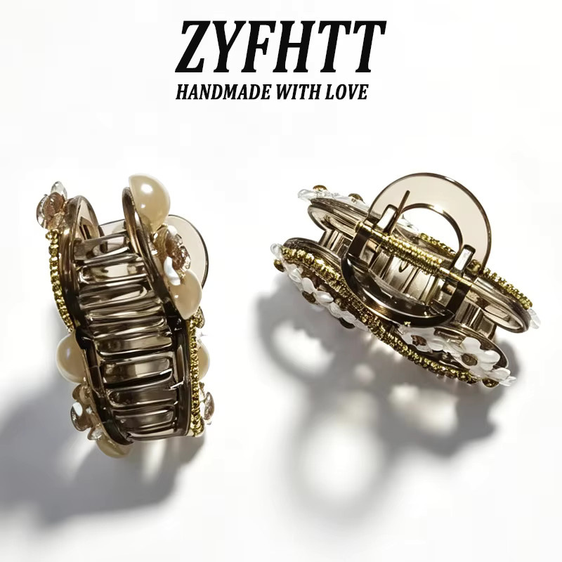 ZYFHTT Haarspange mit Strass-Blumen, Damen - Bild 2