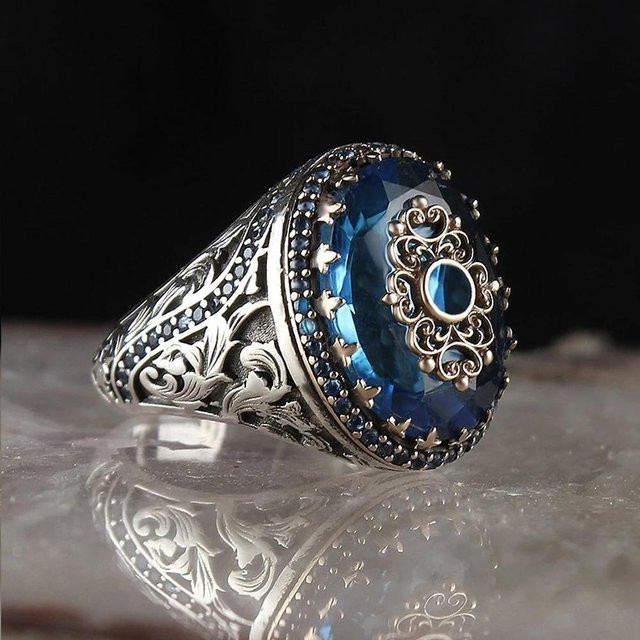 YIRAN Siegelring Silber, Zirkonia, Unisex - Bild 1