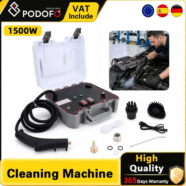 Podofo Handgehaltener Hochdruck-Dampfreiniger mit 5 Temperaturstufen für Küche, Badezimmer und Auto - Bild 1