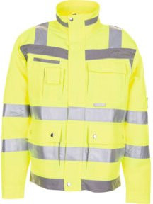 PLANAM Warnschutz-Bundjacke Plaline in Gelb/Zink, Konfektionsgröße DE: 54, EN ISO 20471 Klasse 2 - Bild 1