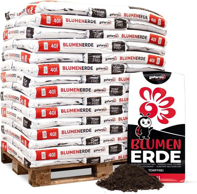 Galamio Torffreie Blumenerde mit Substratkompost, Holzfaser und Rindenhumus, 45 x 40 l - Bild 1