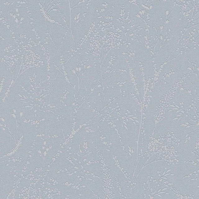 PROFHOME Floral Tapete Ton-in-Ton in Blau und Grau, schimmerndes Vlies-Design, Breite: 0,53 m, Länge: 10,05 m - Bild 1