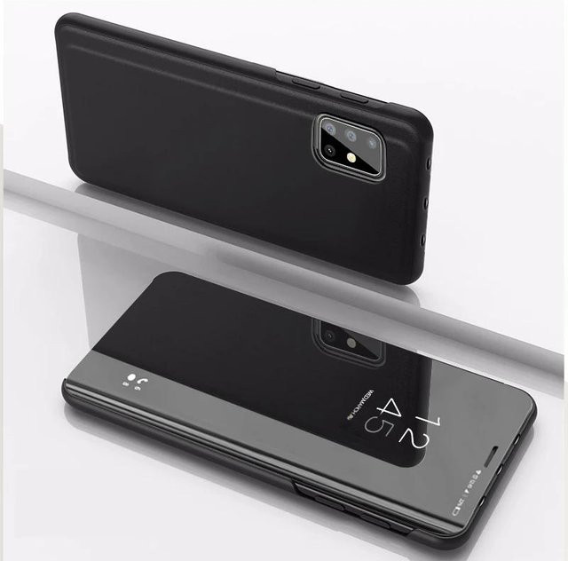 Klappspiegelhülle für Samsung Galaxy A55 A16 A56 A36 A26 A35 A25 A15 5G A54 A52 A32 A22 A12 A71 A51 in Schwarz - Bild 1
