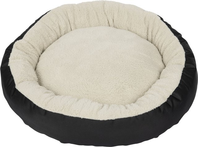ZOOFARI Hundebett Kuschelbett rund aus Polyester in Schwarz und Weiß - Bild 1