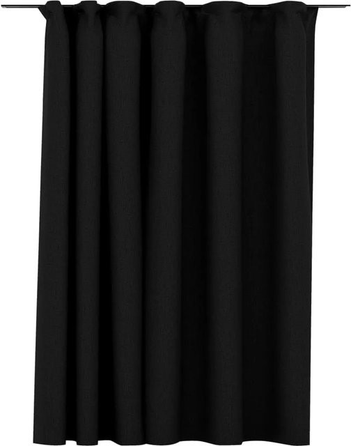 vidaXL Verdunkelungsvorhang in Leinenoptik mit Haken, Anthrazit, Breite: 290 cm, Höhe: 245 cm - Bild 1