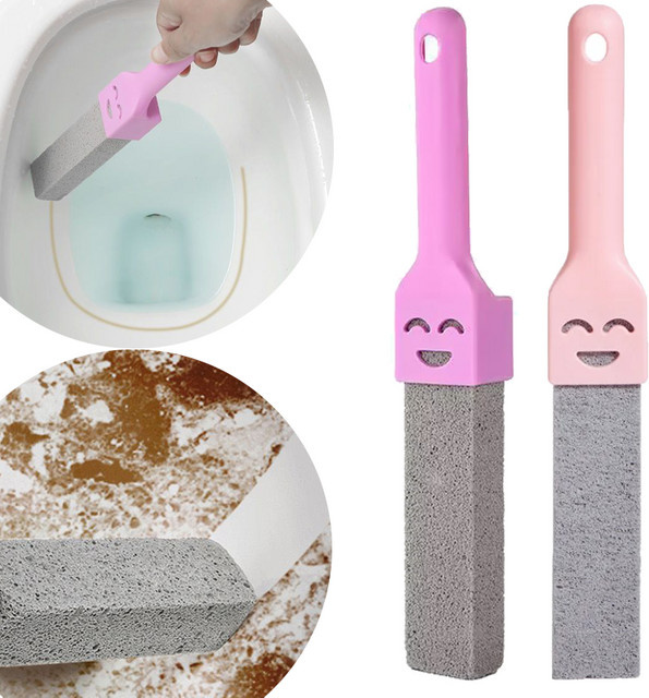 VIE LENTE Bimsstein Reinigungs-Stick zur Entfernung von Kalk, Rost und Flecken für WC, Bad und Fliesen mit Pinselaufsatz - Bild 1