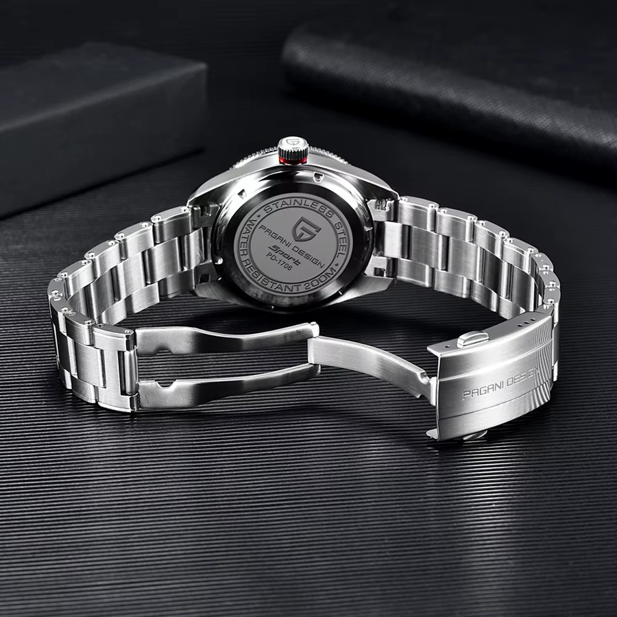 PAGANI DESIGN Armbanduhr GMT, Automatik, Edelstahl, Saphirglas, Herren - Bild 5