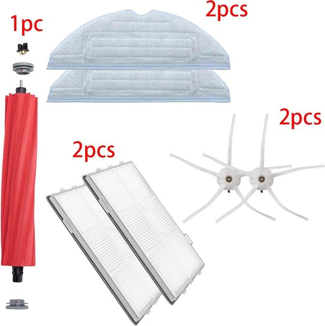 Roborock Zubehör-Set mit HEPA-Filtern, Seitenbürsten und Wischtüchern für Xiaomi Roborock S7, S70, S75, S7 Max, S7 MaxV und T7S - Bild 1