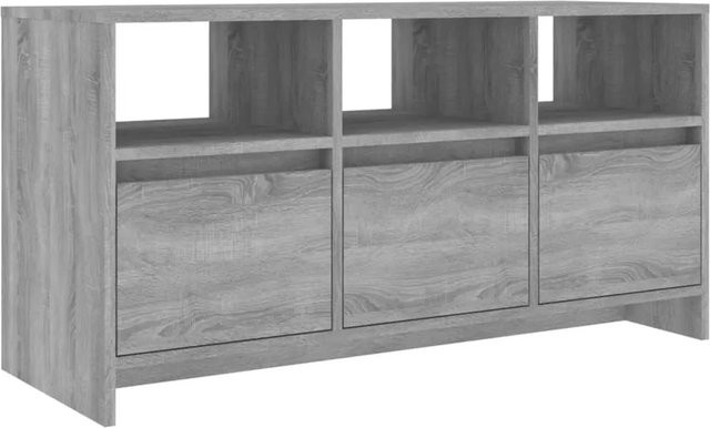 vidaXL TV-Schrank aus Holzwerkstoff in Grau, B/T/H: 102 x 37,5 x 52,5 cm - Bild 1