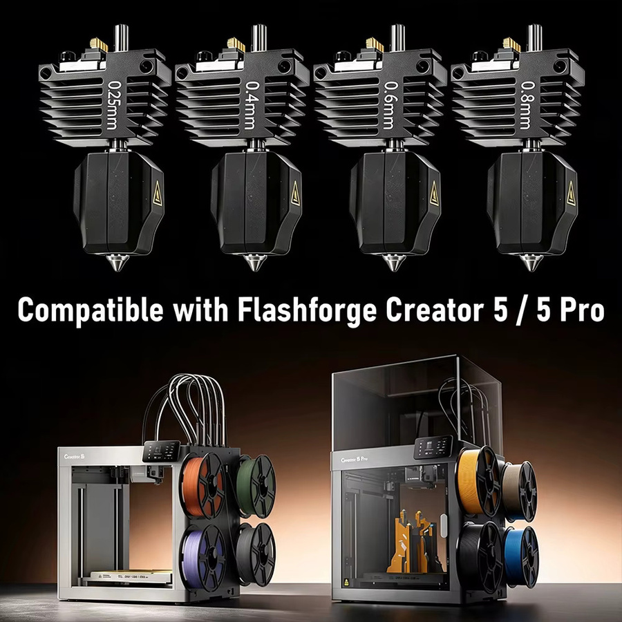 4-teiliges Hotend-Kit Flashforge C5 Pro Extruder-Ersatzbaugruppe inklusive Silikon-Reinigungsbürste für den Creator 5 Druckkopf - Bild 4