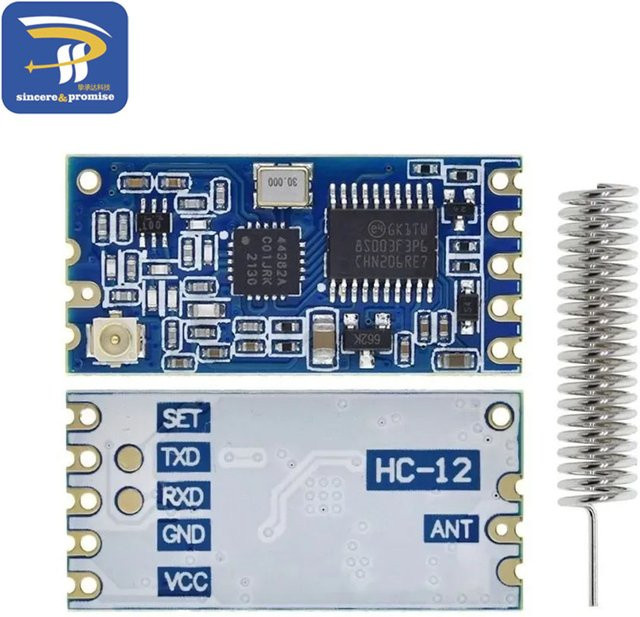 HC-12 SI4438/4463 Funkmodul mit UART-Schnittstelle für drahtlose serielle Übertragung, 433 MHz, Reichweite 1000 Meter, 3,2 V - 5,5 V - Bild 1