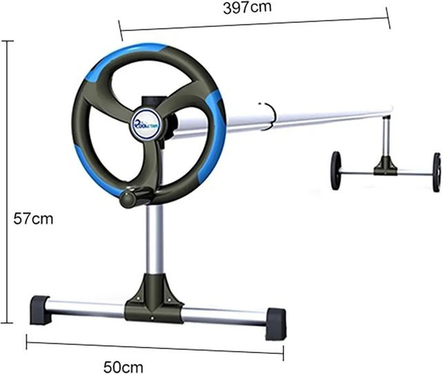 Summer Fun Pool-Aufroller für Poolabdeckungen aus Edelstahl und Kunststoff bis 440 cm mobil - Bild 1