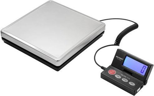 Voltcraft PLS-205S Plattformwaage in Silber aus Edelstahl mit 50 kg Wägebereich und 1 g Ablesbarkeit - Bild 1