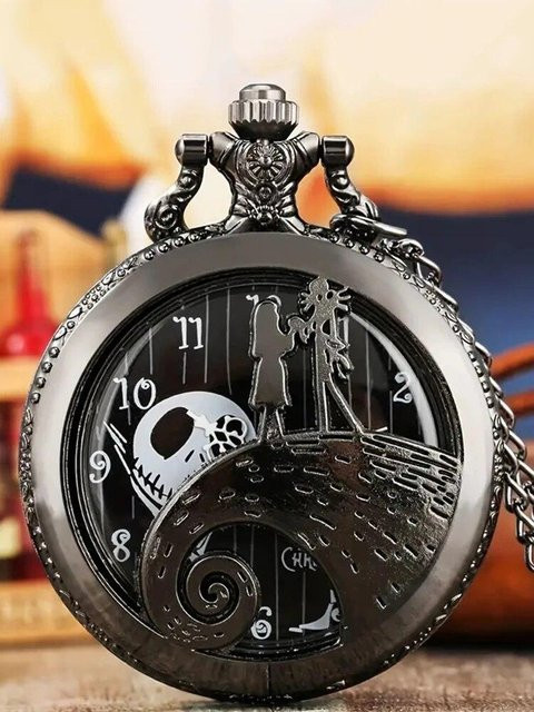 Xiao--Xiao Taschenuhr Skelett, Quarz, Messing, Schwarz, Unisex - Bild 1