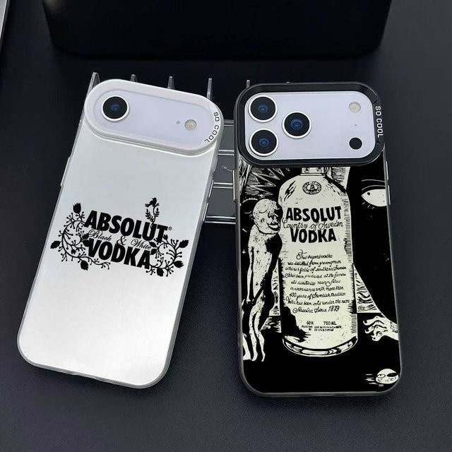 Absolut Vodka Fishion Handyhülle für iPhone 11 bis 17 Pro Max Plus, bunt plattiert, rutschfest und Anti-Fingerabdruck - Bild 1