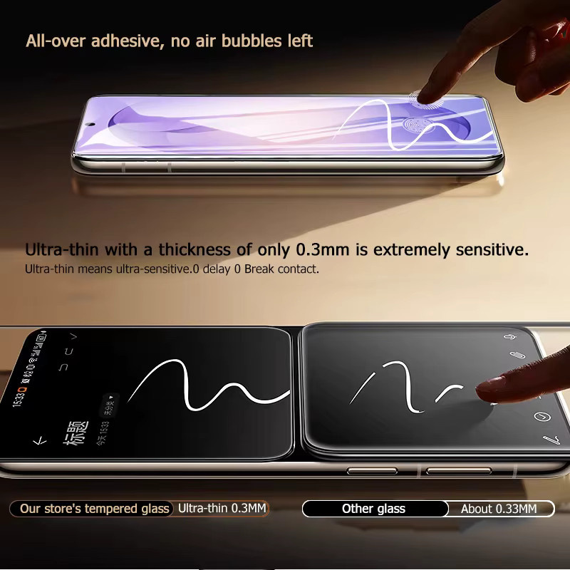 3er-Set gehärtetes Glas Displayfolie für Samsung Galaxy S26 Ultra, transparent, mit Fingerabdruck-Entsperrung und Anti-Explosion-Schutz - Bild 5