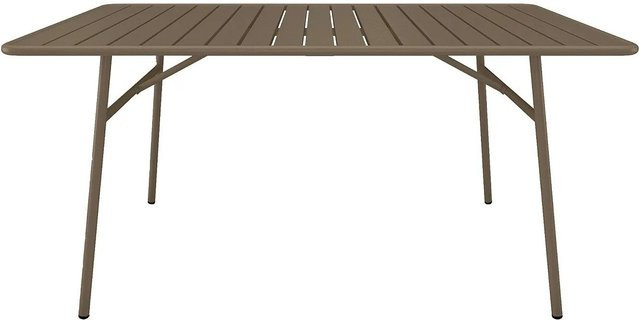 Gartentisch Mirmande von MYLIA aus Metall in Taupe/Beige, rechteckig, 160 cm Breite - Bild 1