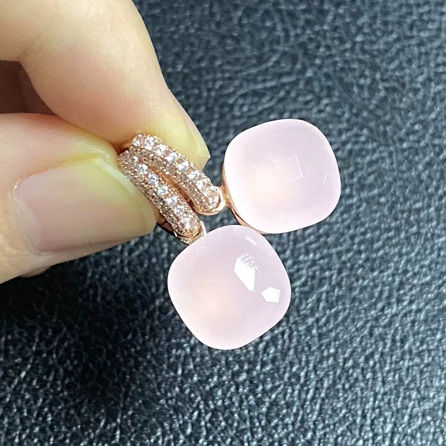 Kayfany Tropfenohrringe, Roségold, Zirkonia, Kristall, Damen, 12,6 mm - Bild 4
