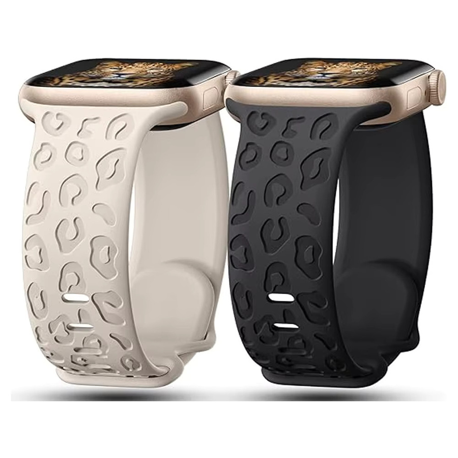 Uhrenarmband Silikon, Leoparden-Gravur, Unisex - Bild 2