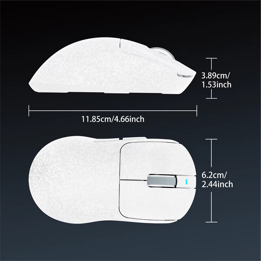 Ajazz AJ199 Gaming-Maus im Kohlefaser-Design mit Tri-Mode-Verbindung (2,4 GHz, Bluetooth 5.0, USB-C) und 3311-Sensor - Bild 4