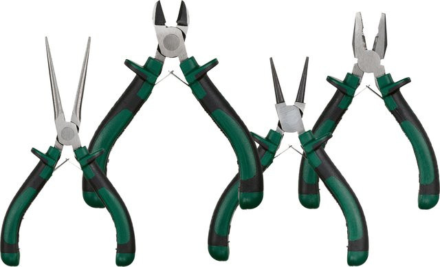 Parkside Feinmechaniker Zangen-Set, 4-teilig, grün/Stahl - Bild 1