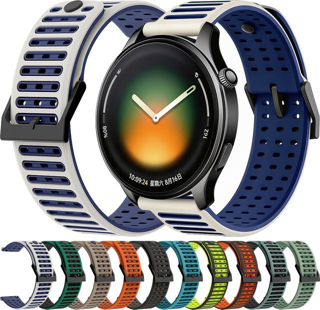 Xiaomi Watch Uhrenarmband Silikon, 22 mm, zweifarbig, Unisex - Bild 1