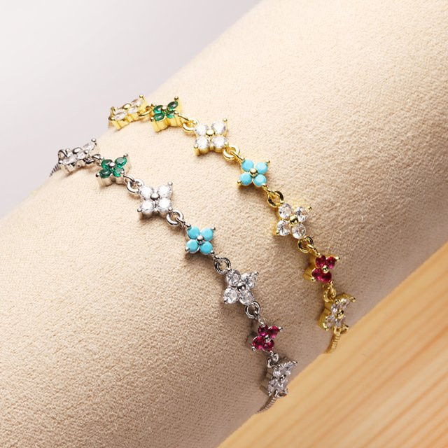 YUYAN Armband, 18K Vergoldet, Zirkonia, Damen, Mädchen - Bild 1