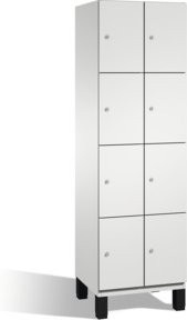 C+P Fächerschrank Cambio auf Füßen mit 8 Fächern, Farbe Lichtgrau, H: 198,0 cm, B: 60,0 cm, T: 52,5 cm - Bild 1