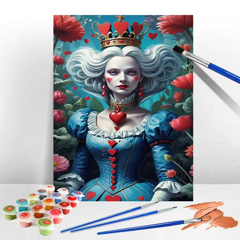 Potdemiel Malen nach Zahlen Set: Verzauberte Fantasy-Göttin als farbenfrohes Ölgemälde auf Leinwand für Erwachsene, Wanddekoration in Multicolour - Bild 2