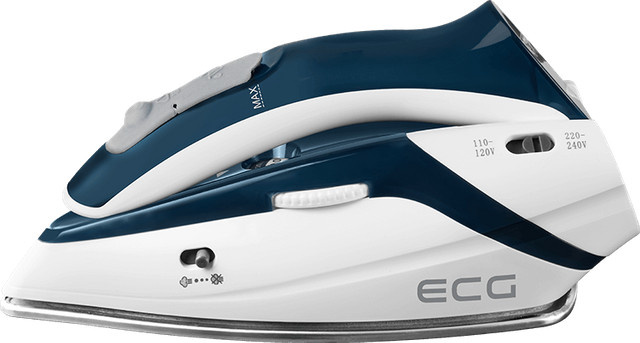 ECG NZ 210 Travel Dampfbügeleisen in Blau mit Non-Stick-Bügelplatte - Bild 1